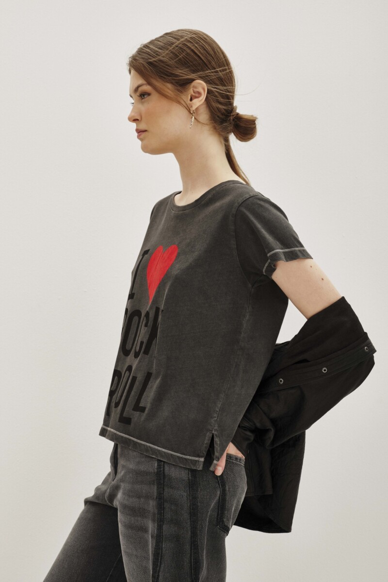 Remera Heartbreaker Gris Oscuro