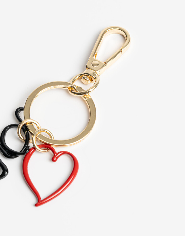 Llavero Metal Llavero Y Bag Charm Amore - Combinacion Bicolor