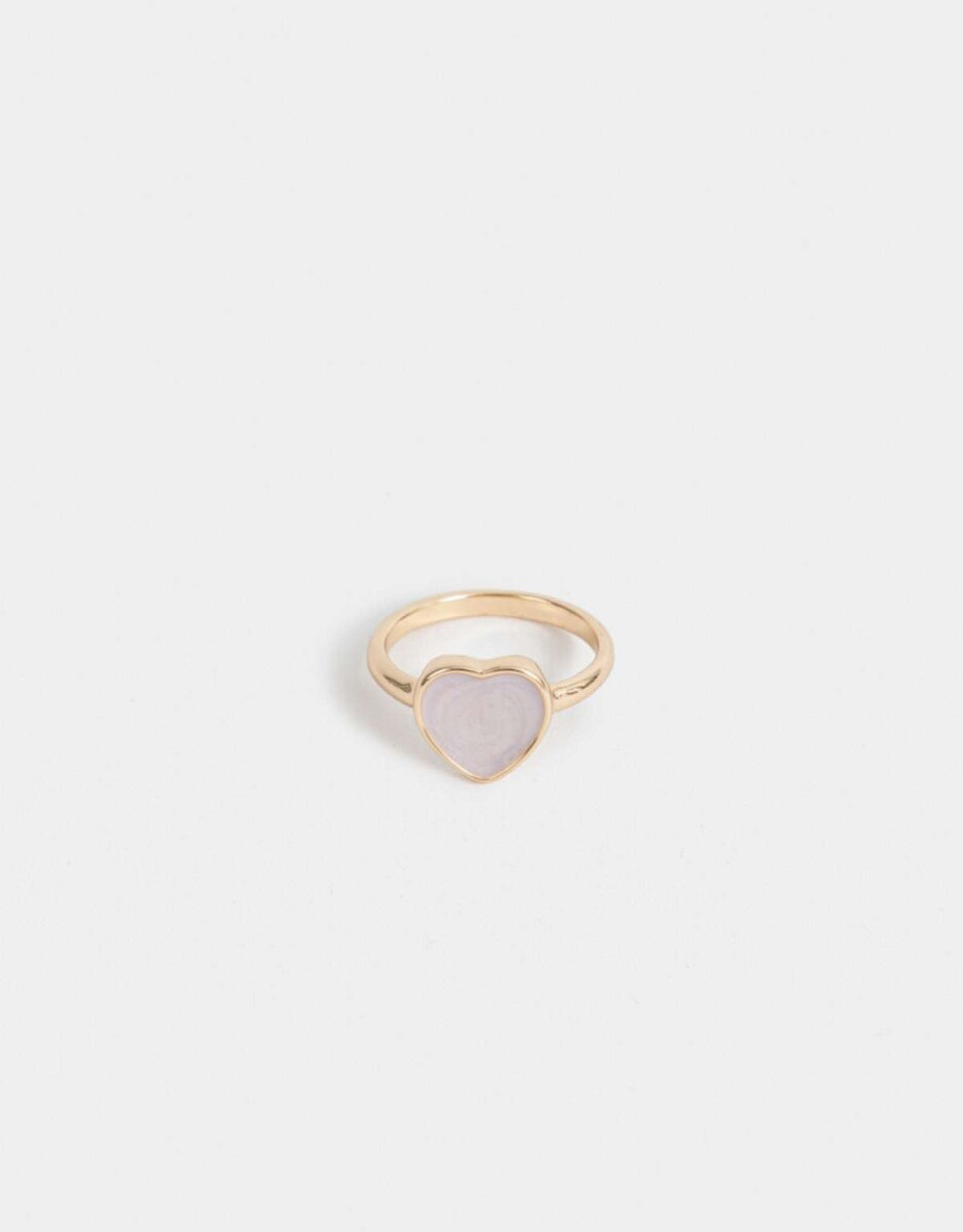 Anillo Con Corazón - Dorado 