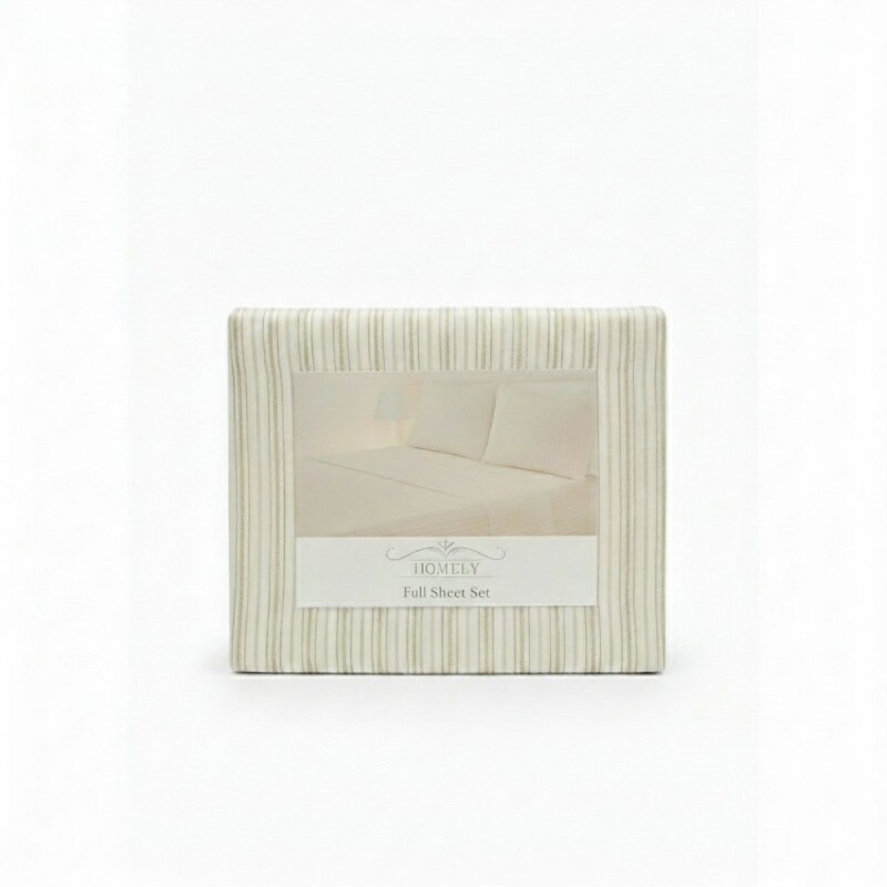 JGO SABANA ESTAMP BEIGE FULL 140X200+30CM 4PZAS Unica