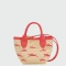 Longchamp -Cartera estilo cesta, Le panier pliage-Trotteur Rojo
