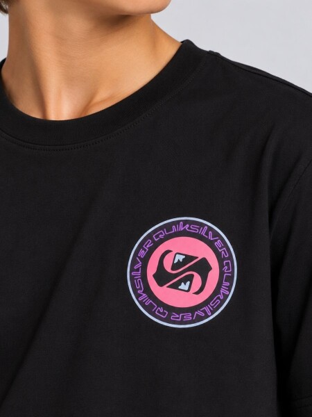 T-SHIRT QUIKSILVER 80602 NIÑO M.O NEGRO