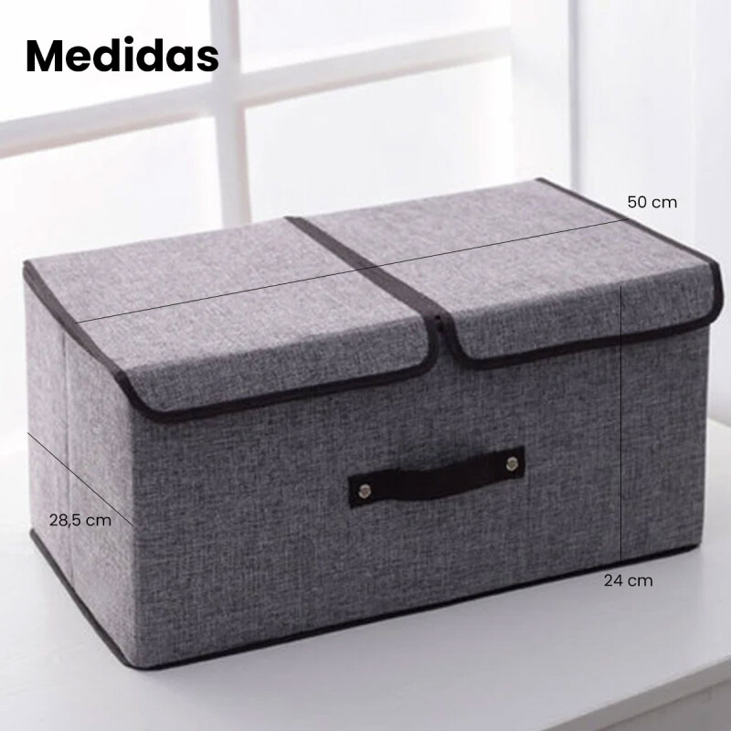 Caja Organizadora Plegable Grande Doble Tapa 28x24x50 Caja Organizadora Plegable Grande Doble Tapa 28x24x50
