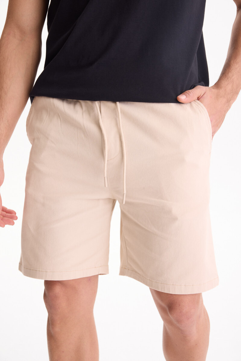 Bermuda De Gabardina Chroma Beige