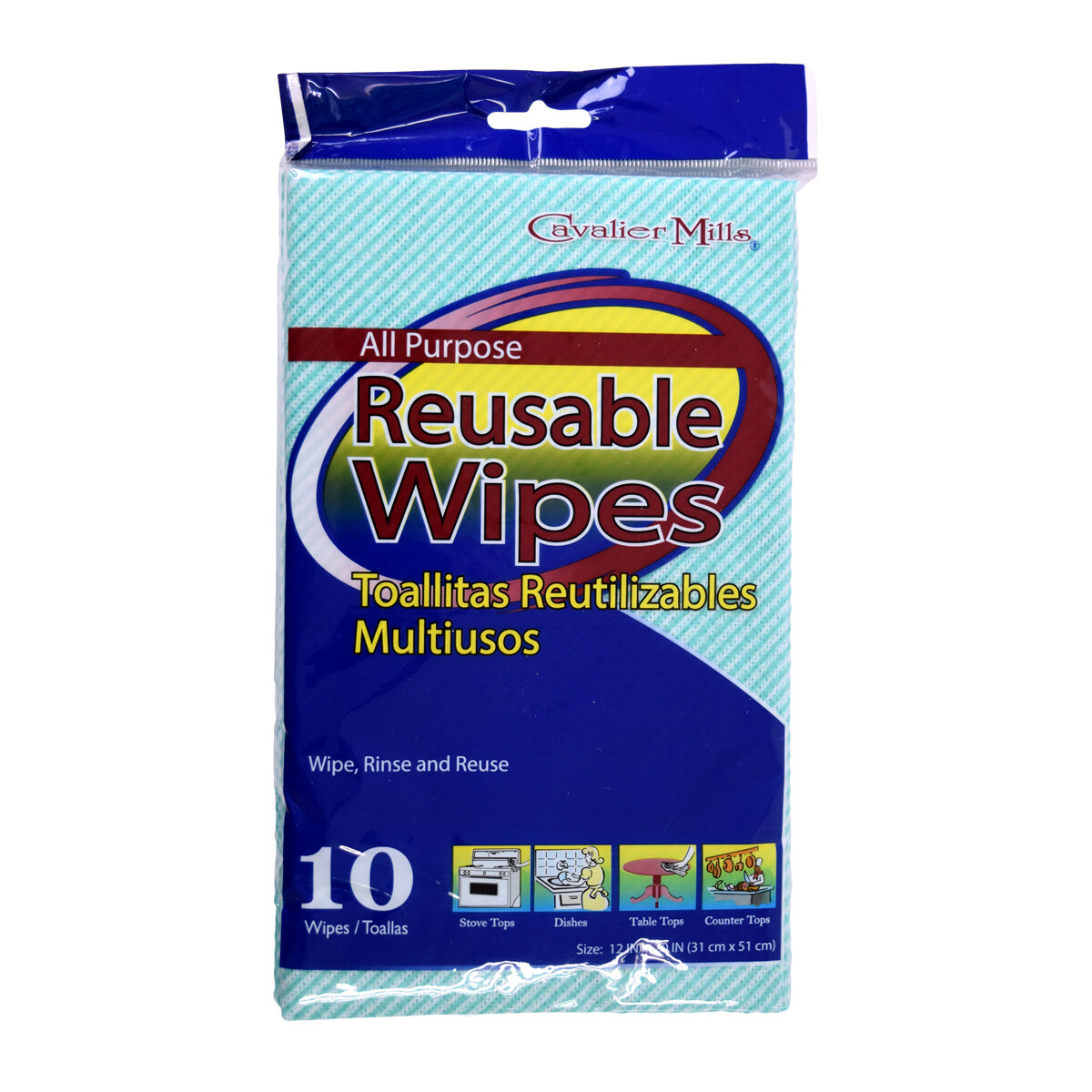 TOALLA LIMPIEZA X10PCS MULTIUSO REUTILIZABLE 