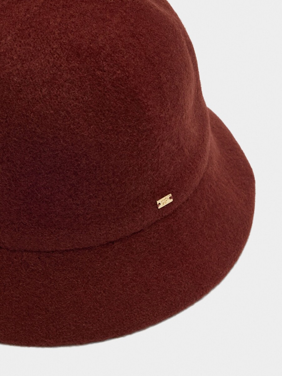 Sombrero Bucket De Lana canela