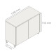 BAJO MESADA 2 PUERTAS 120CM COCINA MDF CONDESSA BEIGE GAMAS DE BEIGE