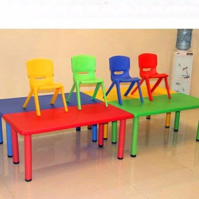 Mesa Infantil 120x60 Polipropileno Rojo
