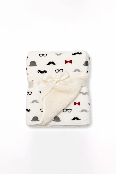 Manta reversible Para Bebé Mostachos