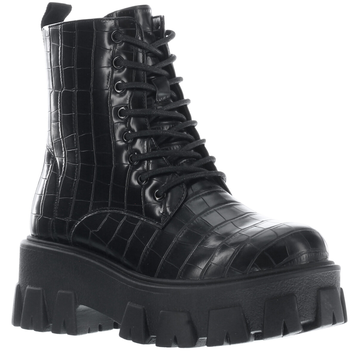 Bota de Mujer Miss Carol EMIL acordonada en croco - Negro 