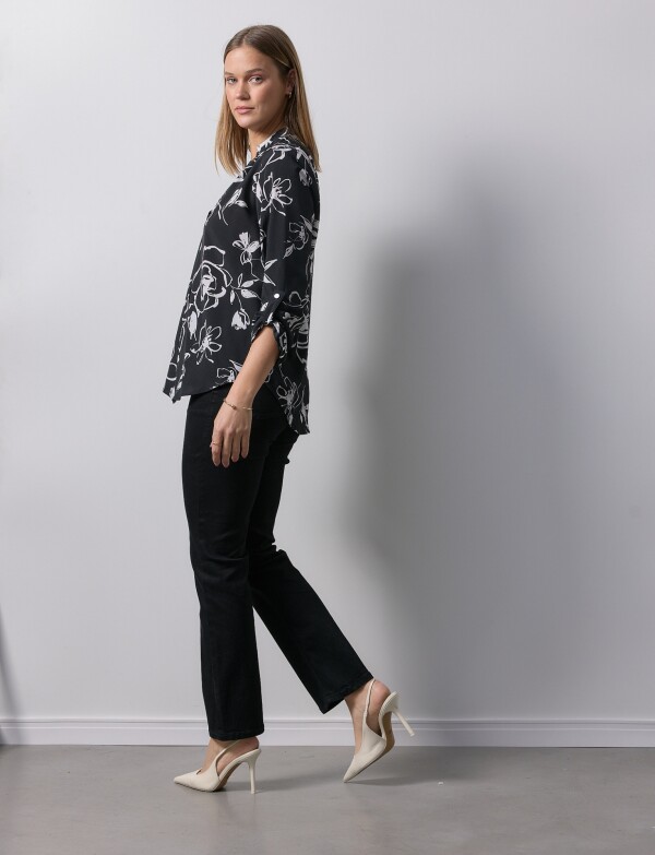 Blusa Printed NEGRO/BLANCO