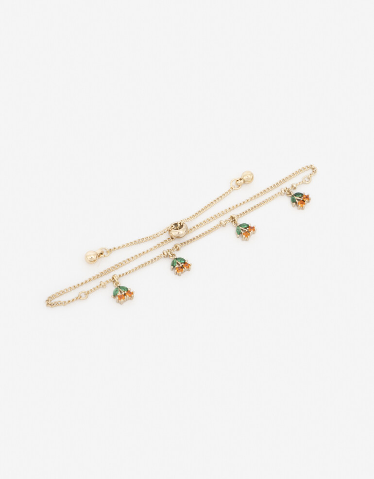 Pulseras Flexibles Strass Pulsera Flexible Cherry - Dorado