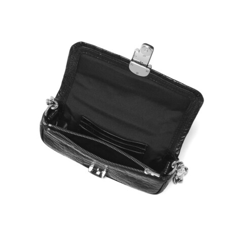 Bolso de hombro mini con herrajes Negro
