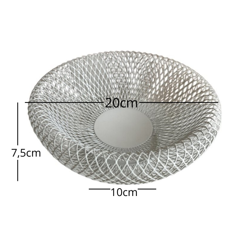 Frutero de rejilla doble pared D20x2,5cm BLANCO