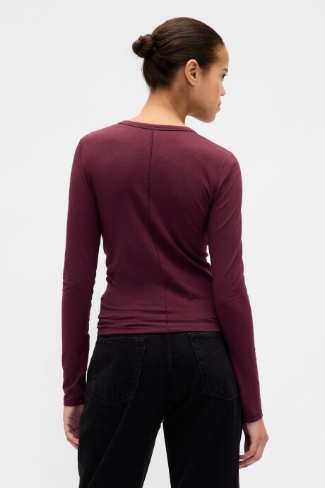 Remera Manga Larga Mujer Tuscan Red