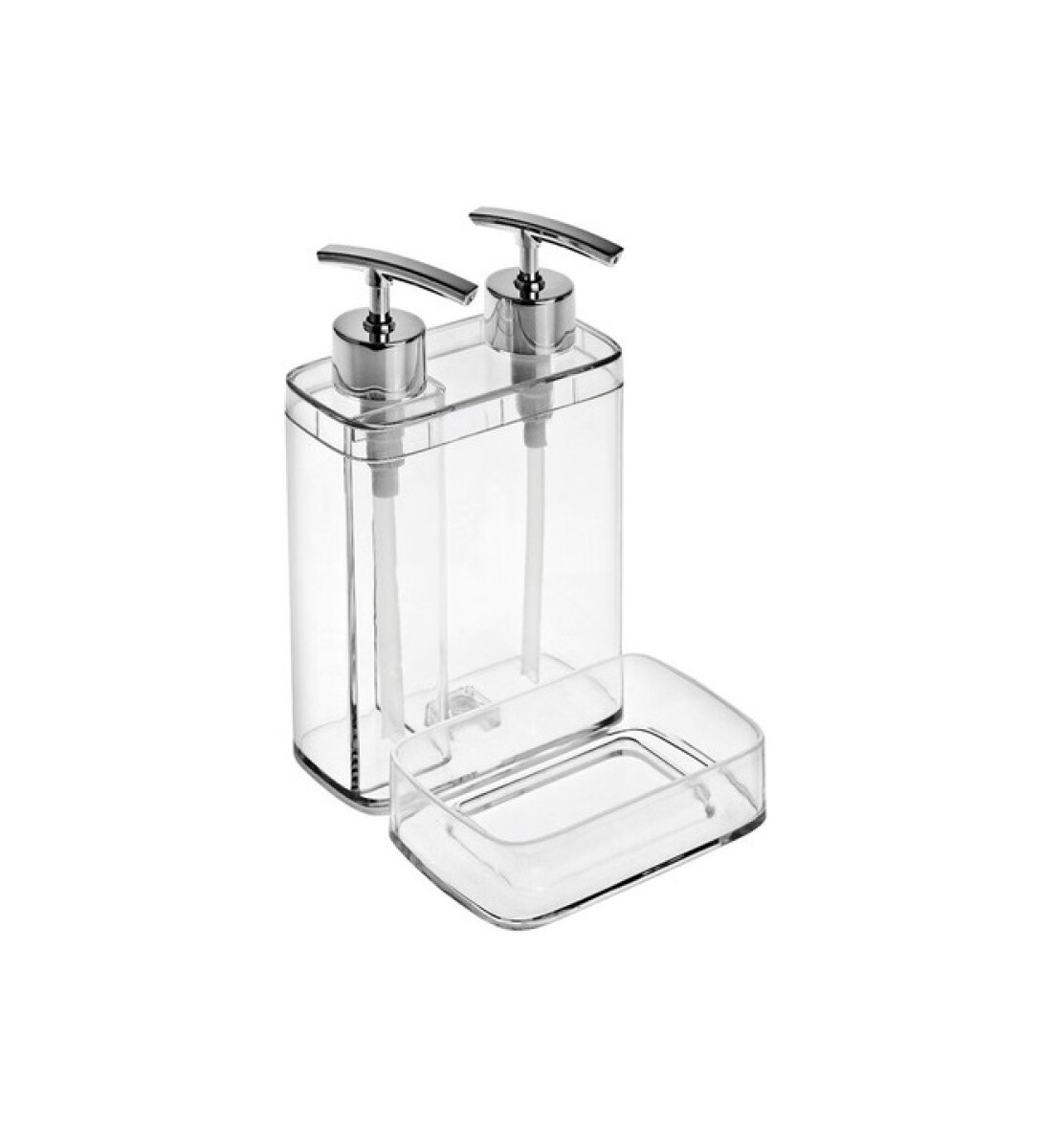 Dispensador de jabón c/divisiones transparente 