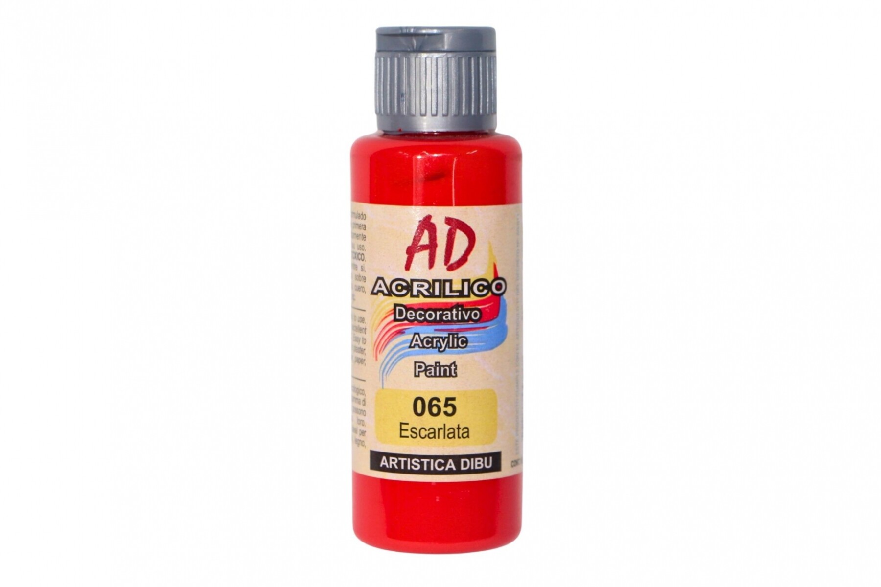 PINTURA ACRILICA ARTISTICA DIBU 60 ML. DIFERENTES COLORES - COLOR ESCARLATA 065 