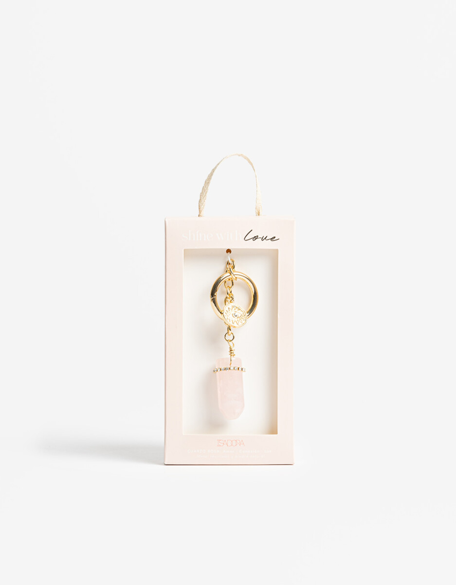 Llavero Y Bag Charm Con Piedra Natural 