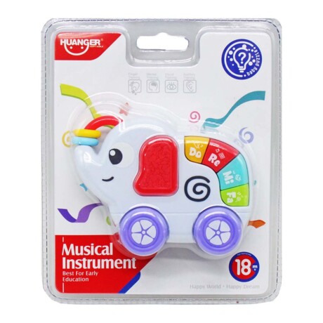 Piano Autito Elefante Musical Auto Juguete para Bebé Huanger Multicolor