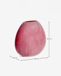 Jarrón Rovena de vidrio burdeos 33,5 cm