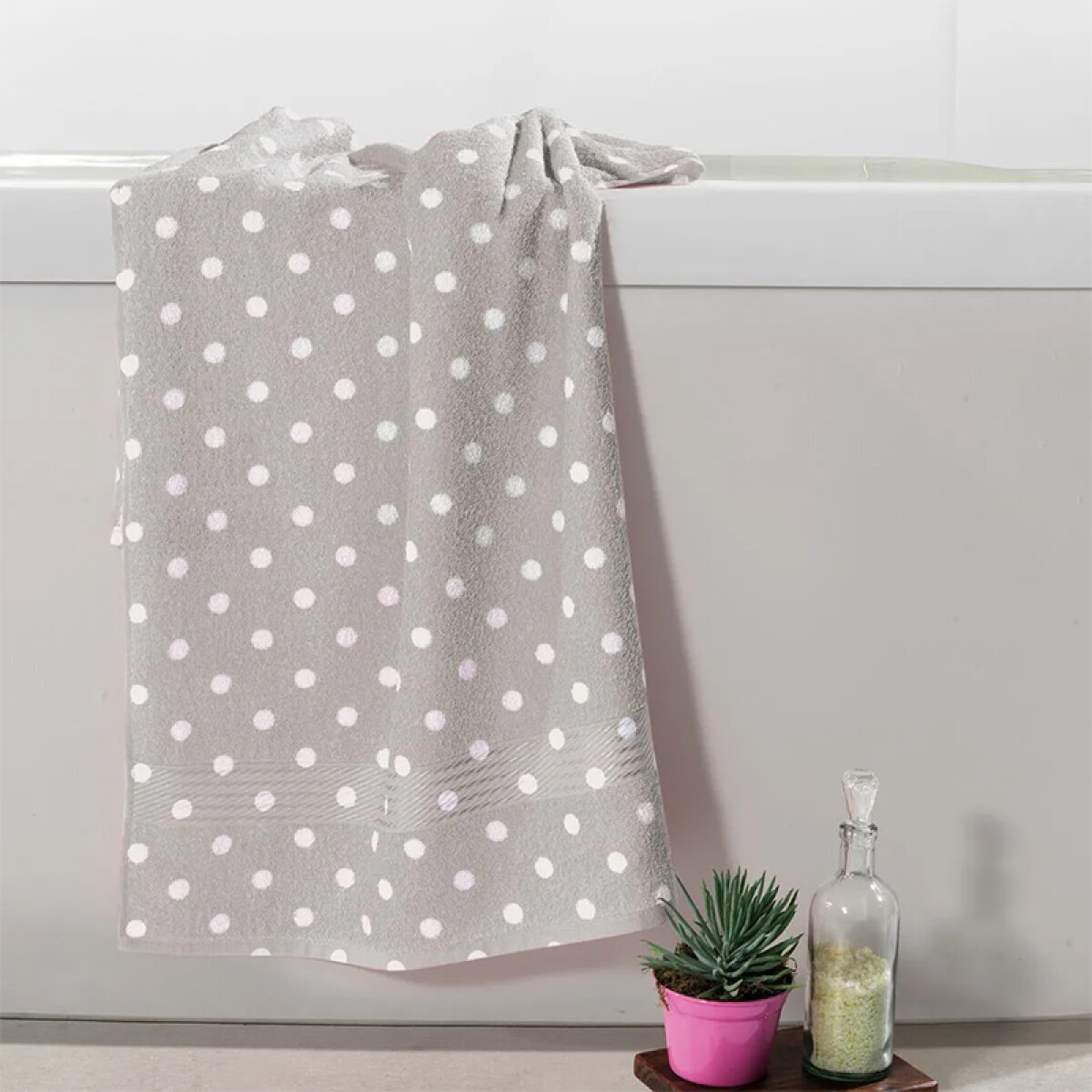 Toalla Baño Estampada Prisma 100% Algodón 70x140 cm - LUNARES 