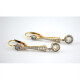 Caravanas antiguas oro 18K, platino y brillantes Caravanas antiguas oro 18K, platino y brillantes