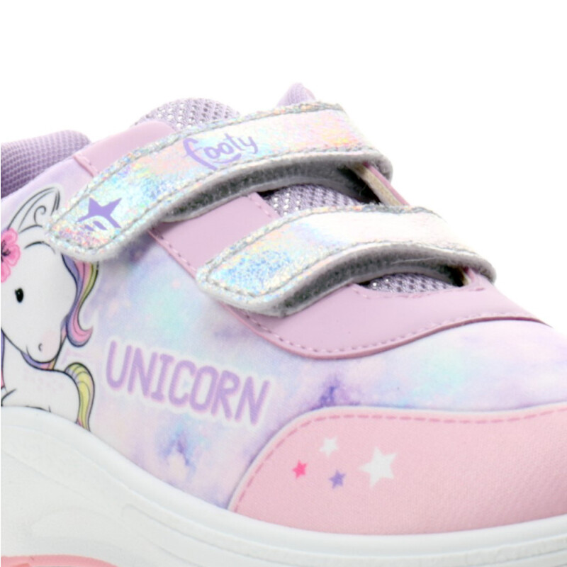 Championes Infantiles Footy Unicornio c/Luces Rosa - Lila