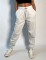 Jogger de algodon con puño Gaia Gris Claro