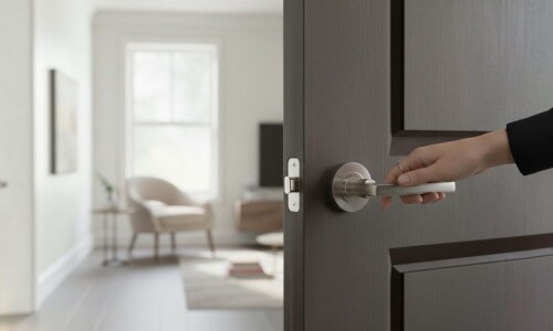 Manija para puerta R-530A satinada Manija Para Puerta R-530a Satinada