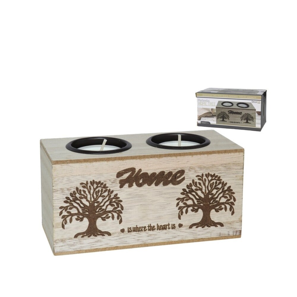 Portavelas x2 14x6.5x7Cm PORTAVELAS X2 HOME TREE 14X6.5X7CM