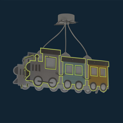 Lámpara colgante infantil NIGHT TRAIN tren flúor DA0074