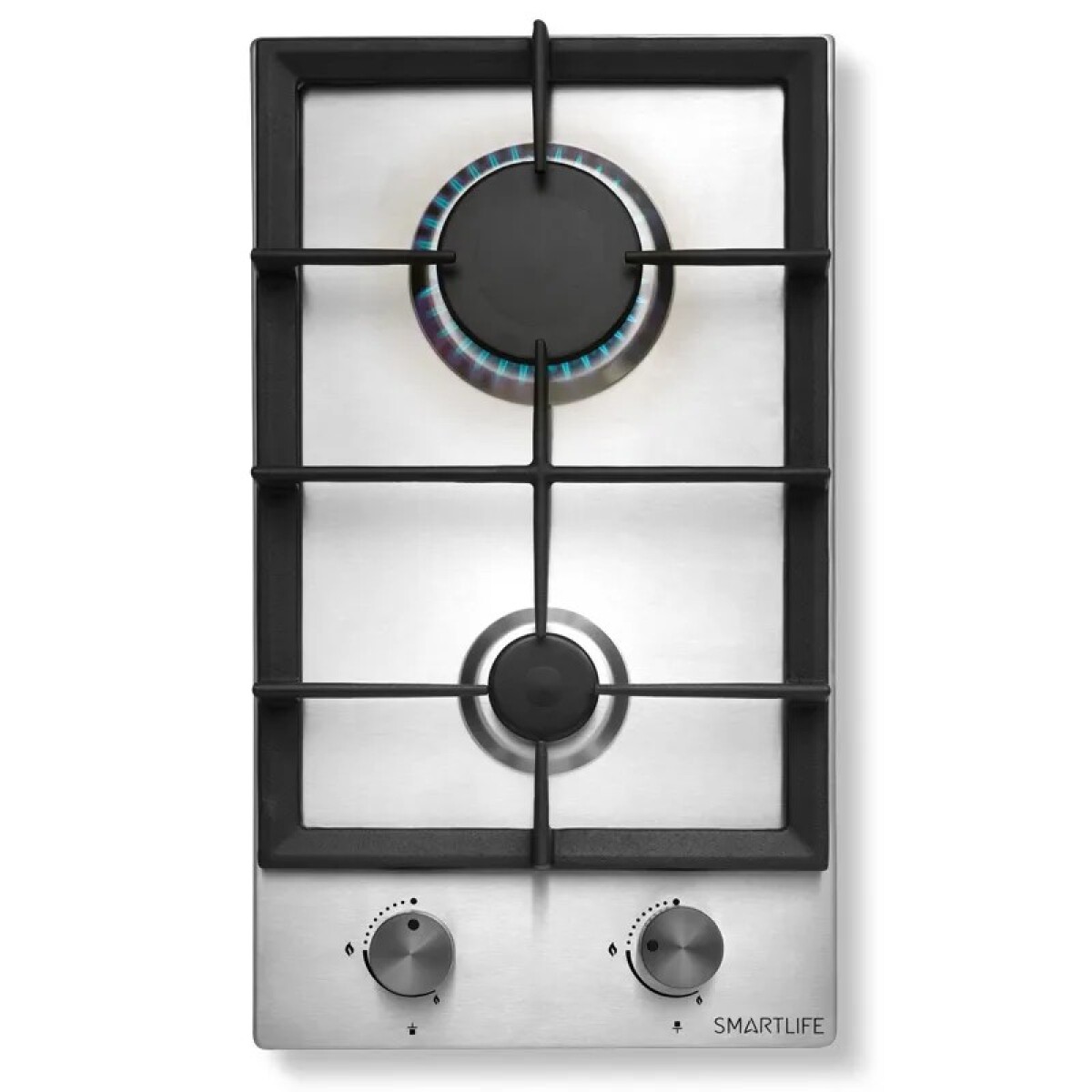 Anafe a Gas Smartlife 2 Hornallas 30x60 Acero Inoxidable SL-A3060GC 