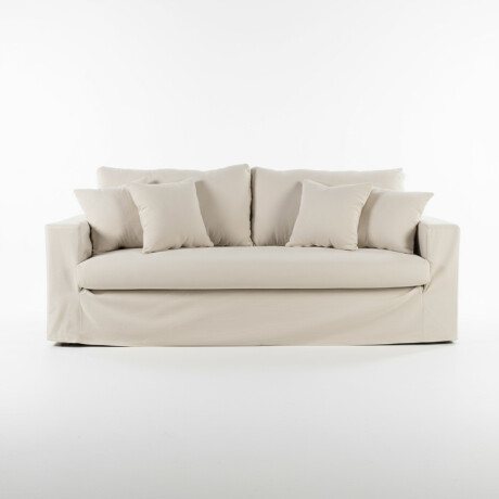 Sofá Moscow con Funda - Tela Rústica - 3 cuerpos TD5260-1635 (Beige)