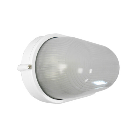 Tortuga exterior oval color blanco,1xE27 100W IP44 AI0350