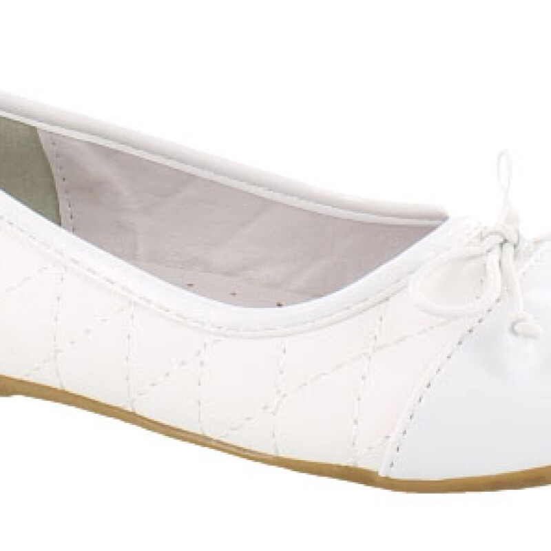 Ballerinas Infantiles Croco Kids con Puntera Blanco