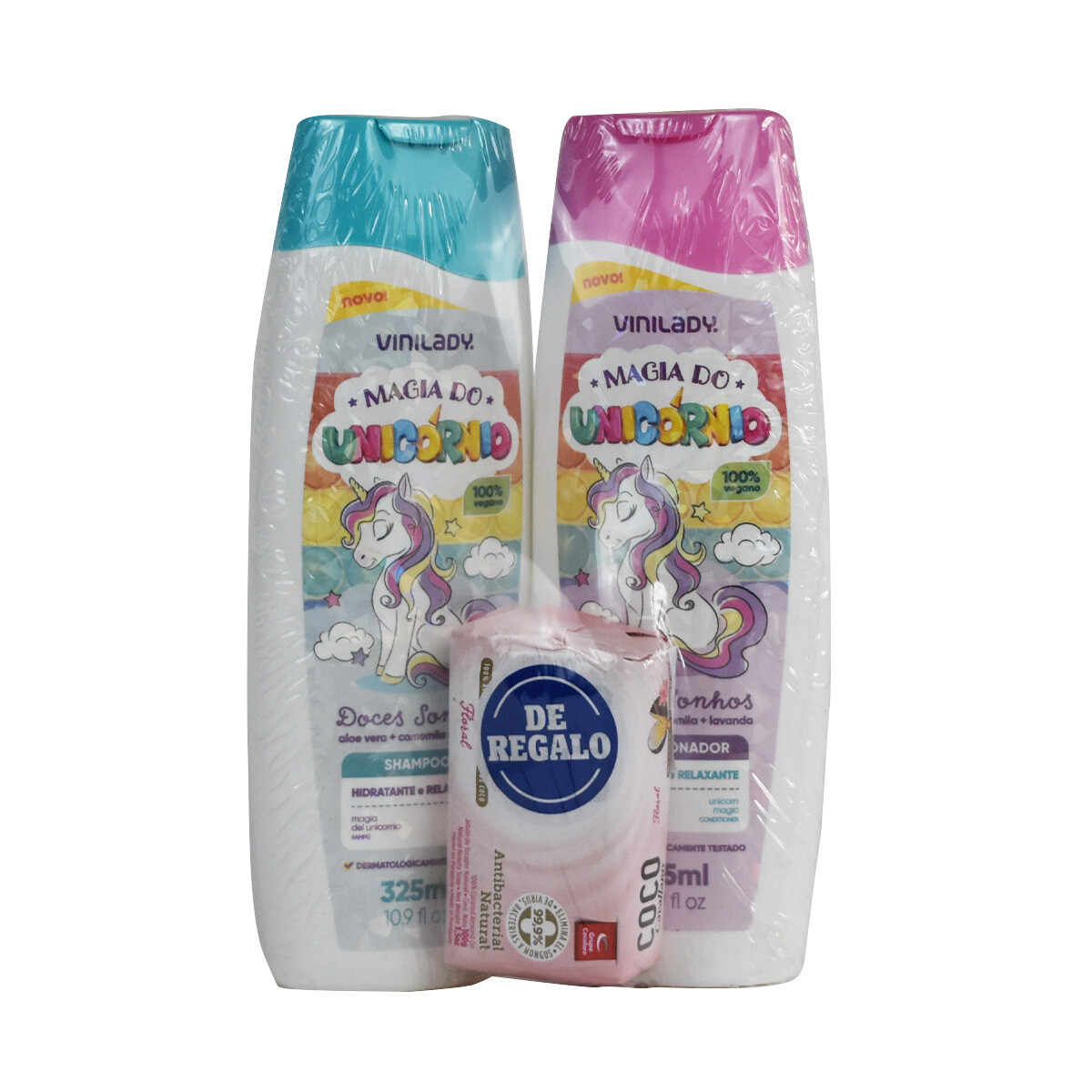 PACK SHAMPOO VINI LADY KIDS 300 ML + ACO 200 ML + JABON COCO 100 GR. 