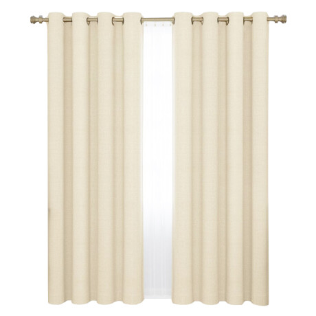 Set x2 Cortina Blackout 140x230 Cm Living Dormitorio Natural