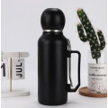 Set De Termo + Mate + Bombilla 1 Litro Acero Negro