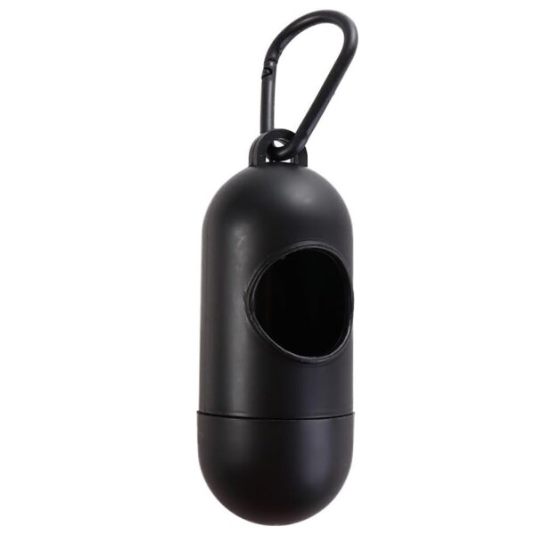 Bolsas Sanitarias Para Mascotas x12 + Llavero Dispensador Variante Color Negro