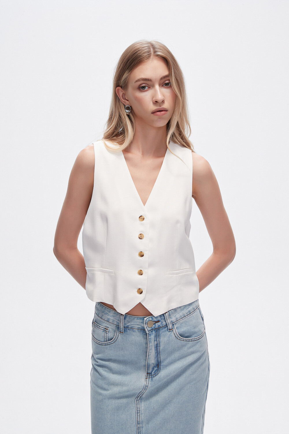 Chaleco Nayara Marfil / Off White