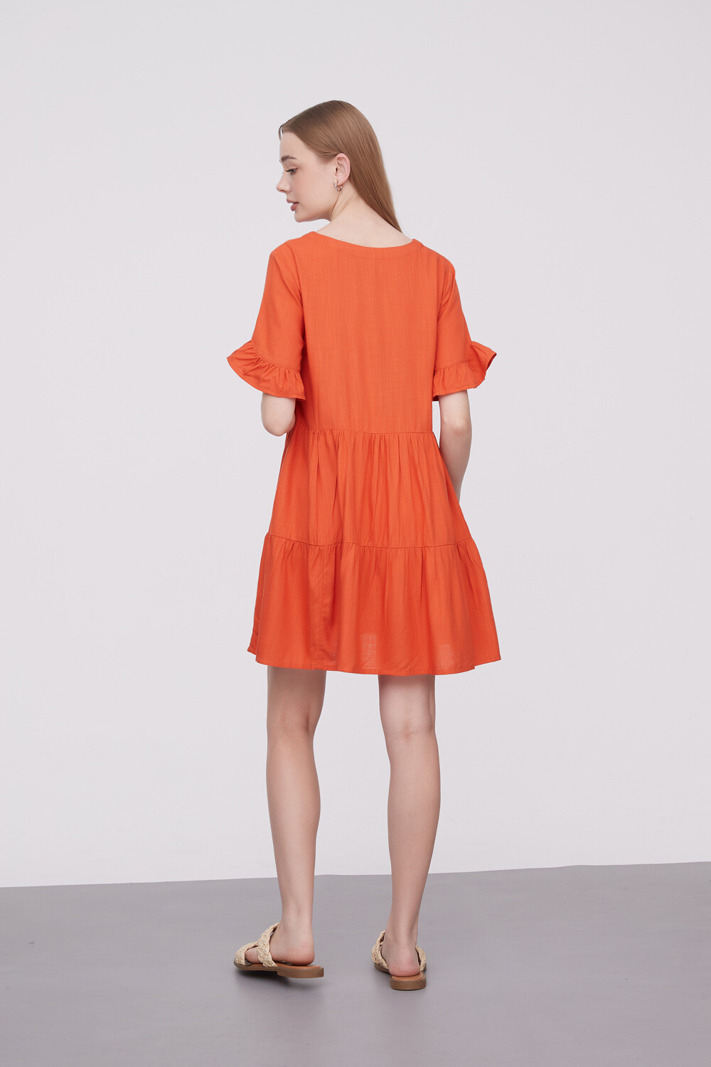 Vestido Kaleu Naranja Oscuro