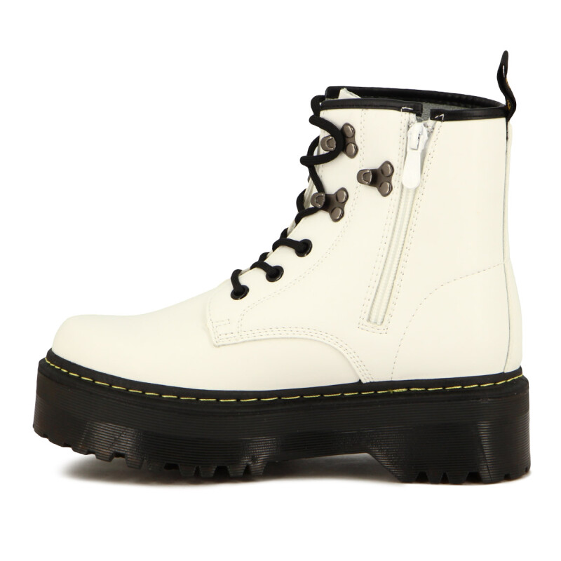 Bota Acordonada Mujer Darkness Blanco