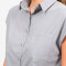 Camisa boxy lisa gris