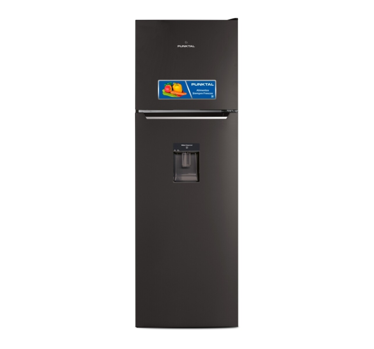 Heladera Punktal Pk-275fsn Negra Con Dispensador 