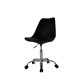 Silla Eames Lumax Para Oficina Con Ruedas Y Altura Ajustable Diseño Ergonómico Negro
