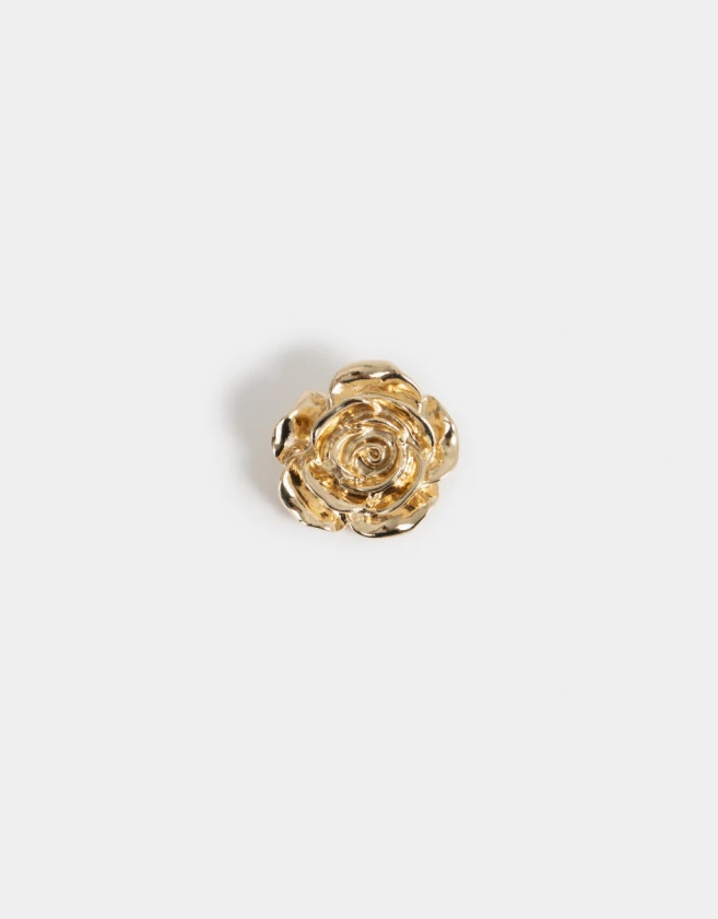 Prendedor Con flores Prendedor Flor - Dorado