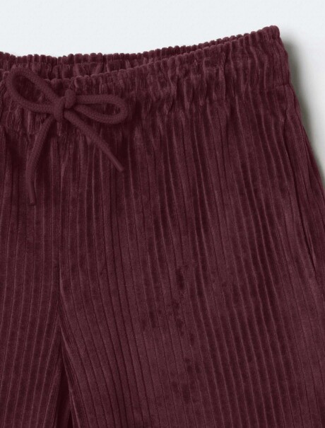 PANTALONES DE PANA DE PIERNA ANCHA BORDEAUX