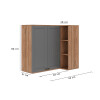 Aéreo Esquinero Americana 80cm 2 Puertas Gris Aéreo Esquinero Americana 80cm 2 Puertas Gris