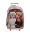 Mochila Infantil 3D Frozen con Carro Tafeta Grande 40 x 30 cm Coral