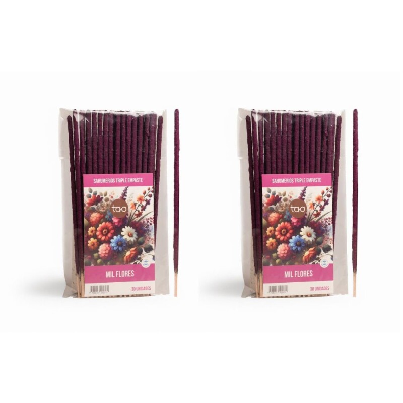INCIENSO TAO TRIPLE EMPASTE SAGRADA MADRE - 2 PACK X30 Mil Flores